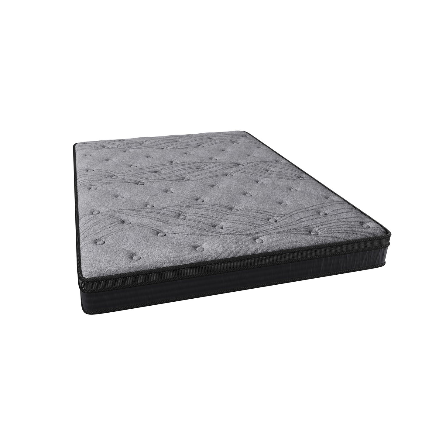 California King Grey Fabric Mattress - 12 Inch