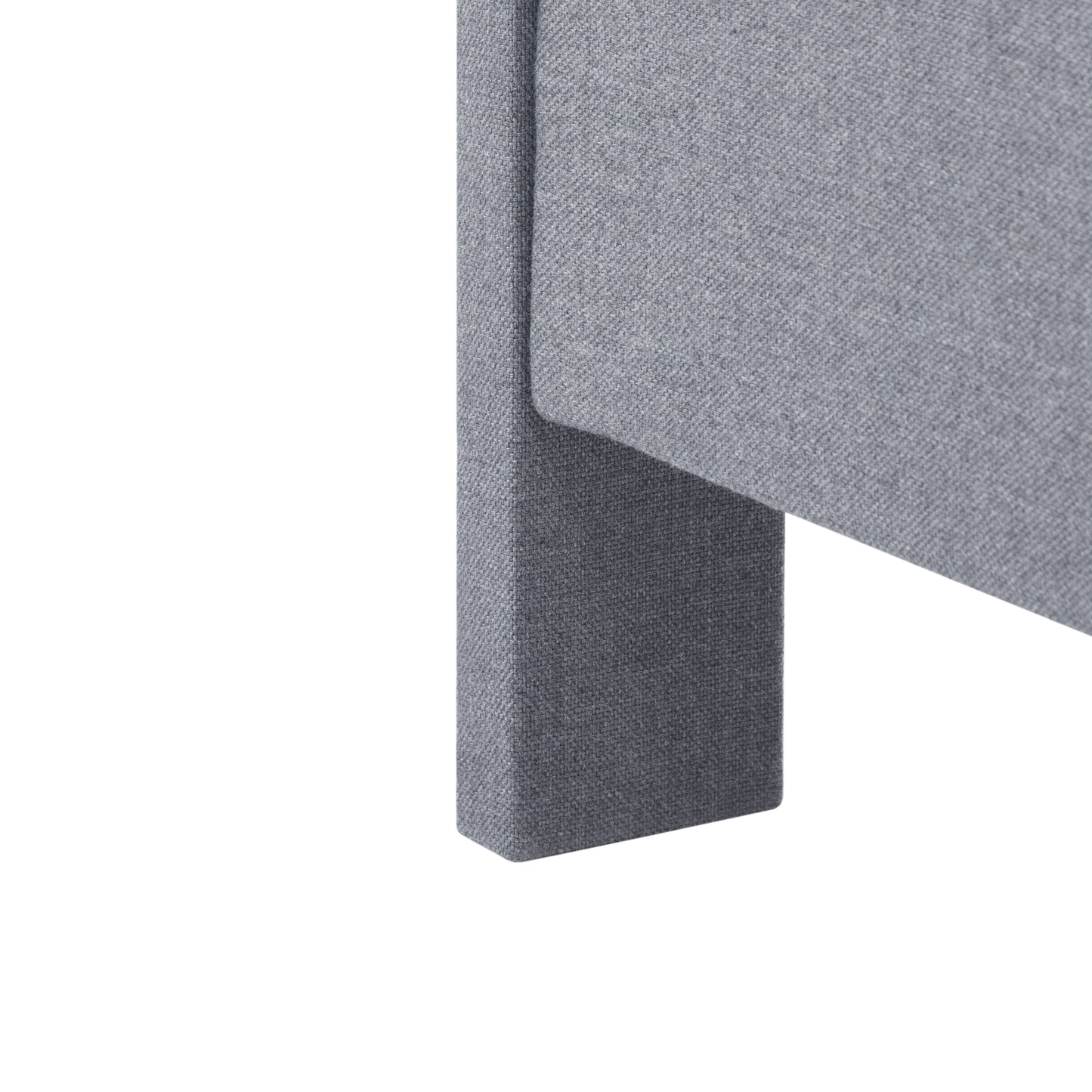 King Size Linen Upholstered Bed Frame Light Gray