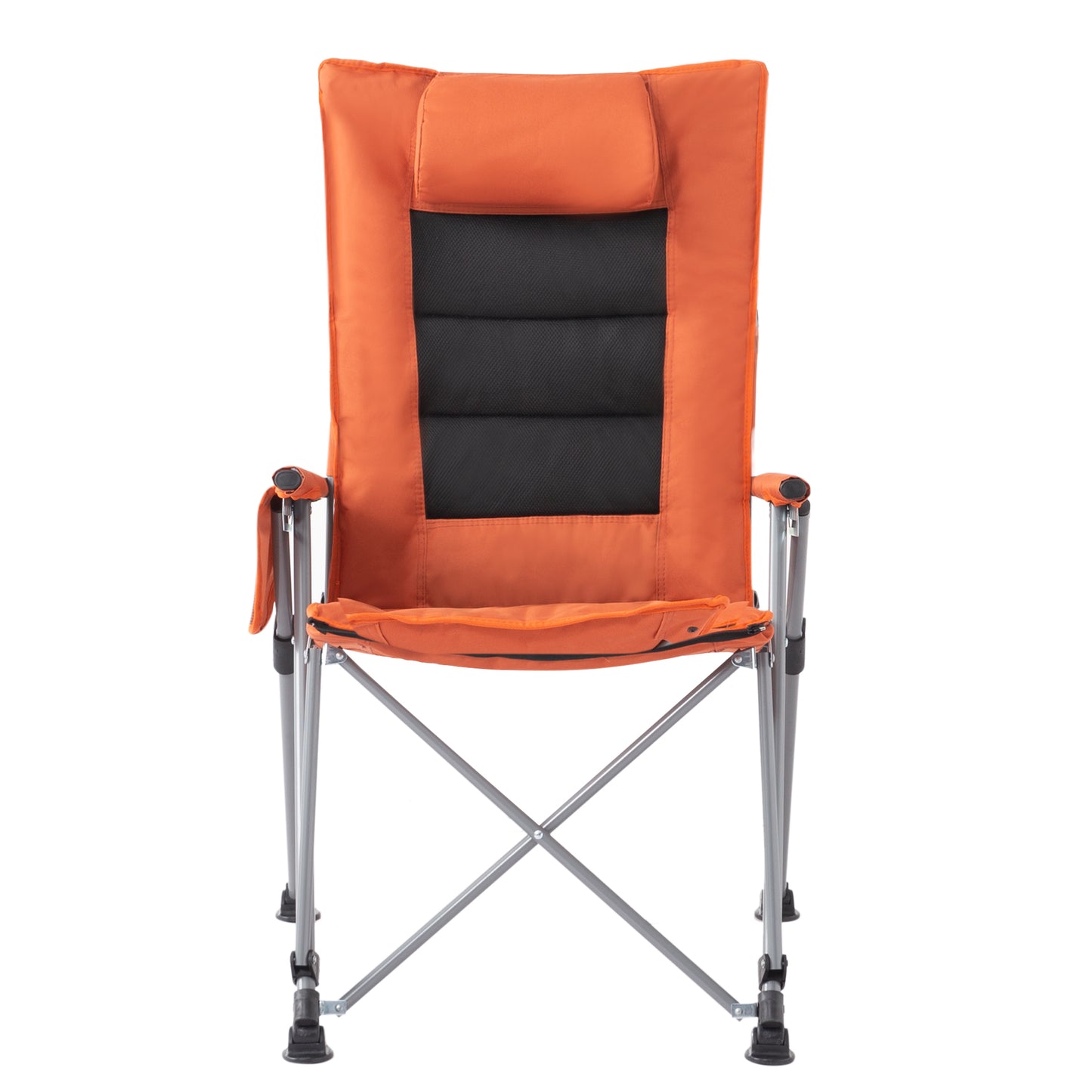 Orange Polyester Folding Camping Chair - Garden Patio Seating