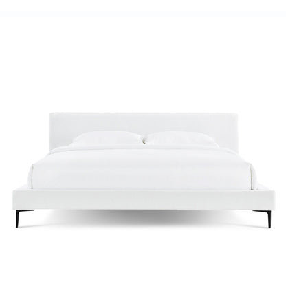 Brooke Mid Century Platform Bed Woven Palo-Pearl / California King