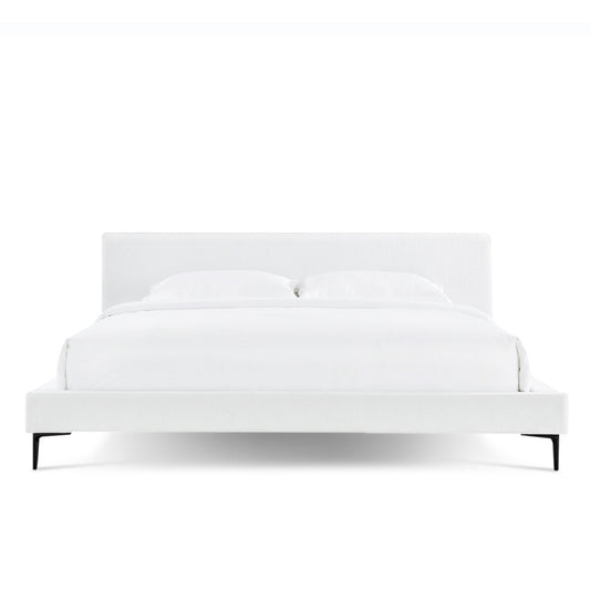 Brooke Mid Century Platform Bed Woven Palo-Pearl / California King