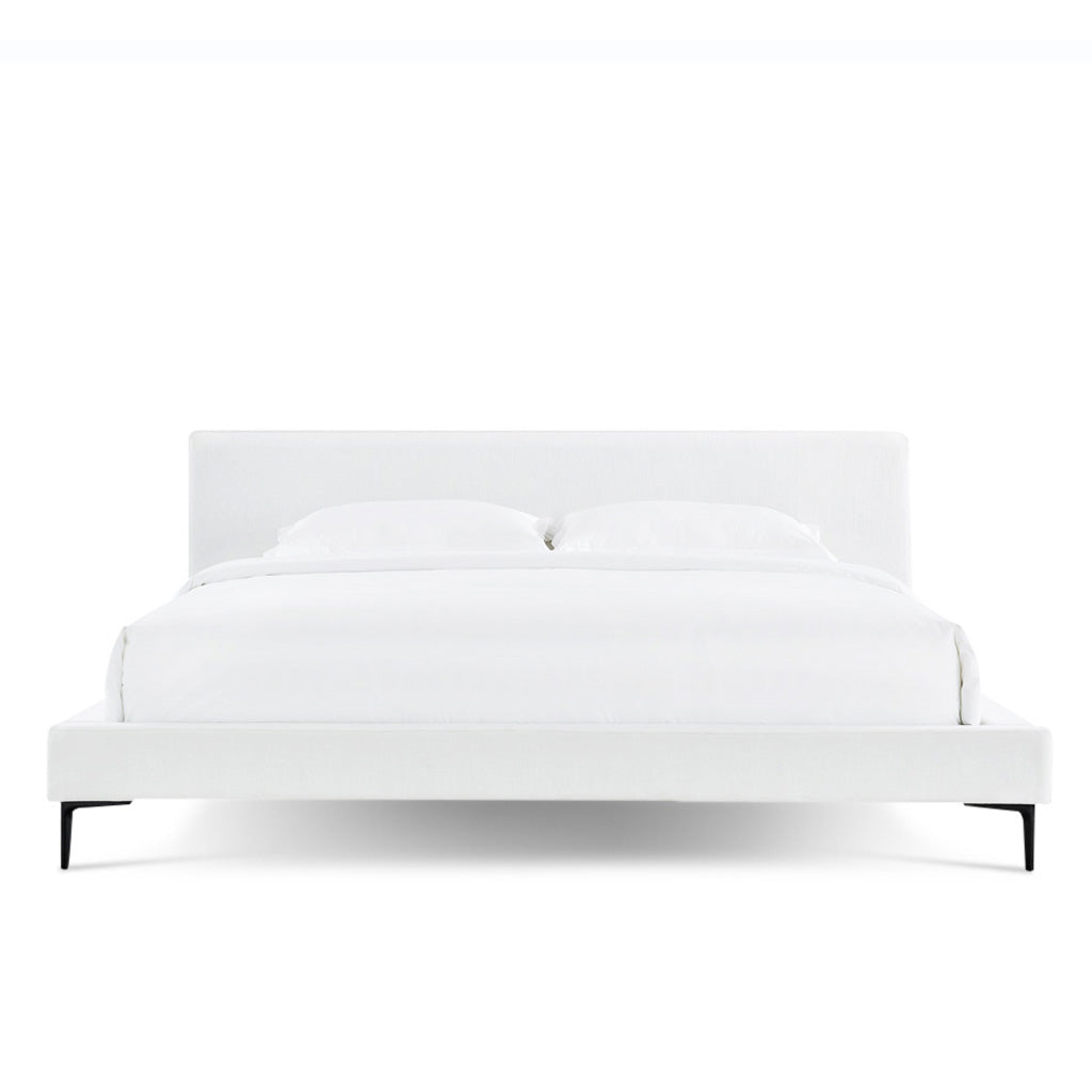 Brooke Mid Century Platform Bed Woven Palo-Pearl / King Size