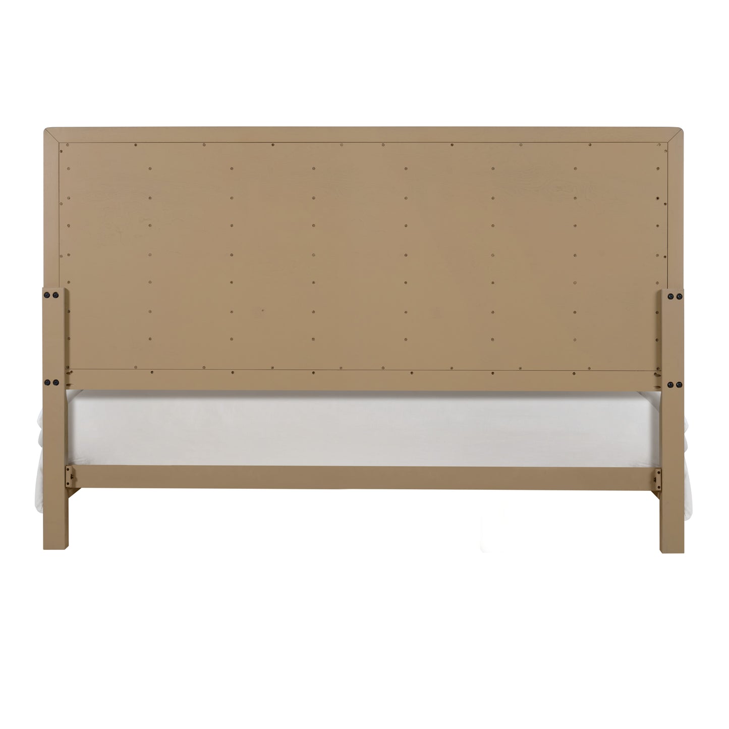 Queen Brown Wood Bed Frame Coastal Contemporary
