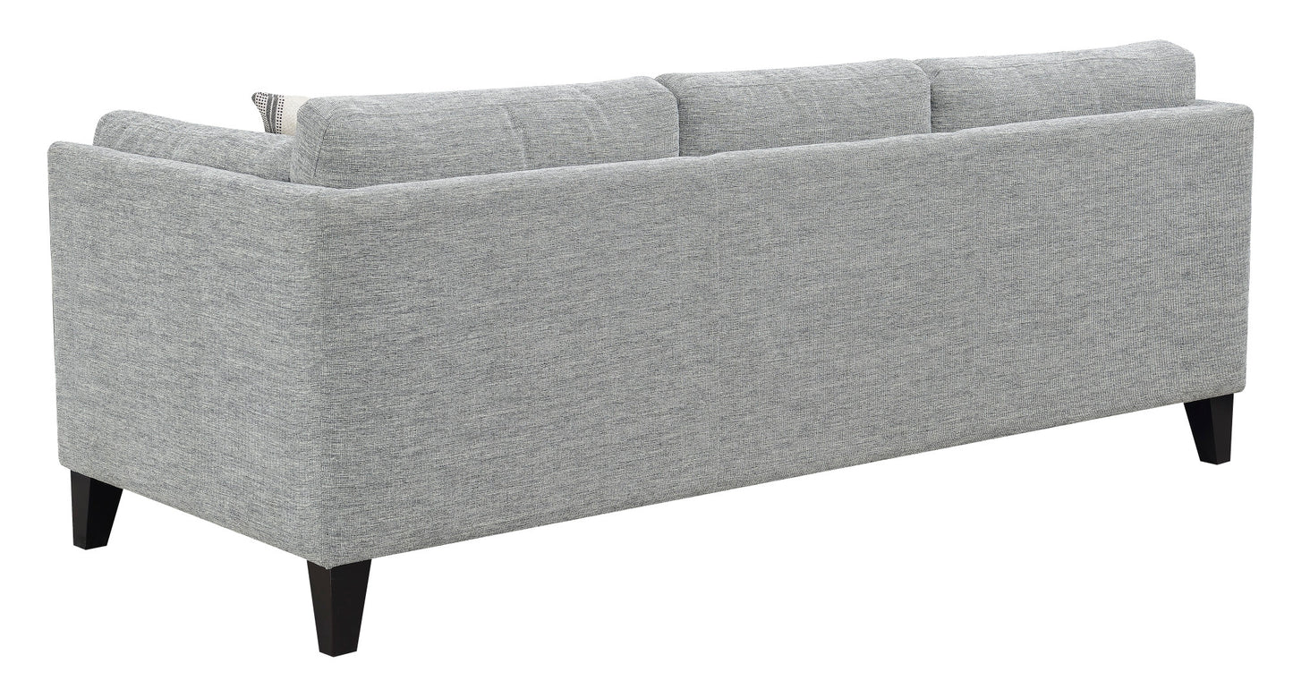 3 Seat Gray Fabric Sofa - 84" Wide for Living Room Apartments