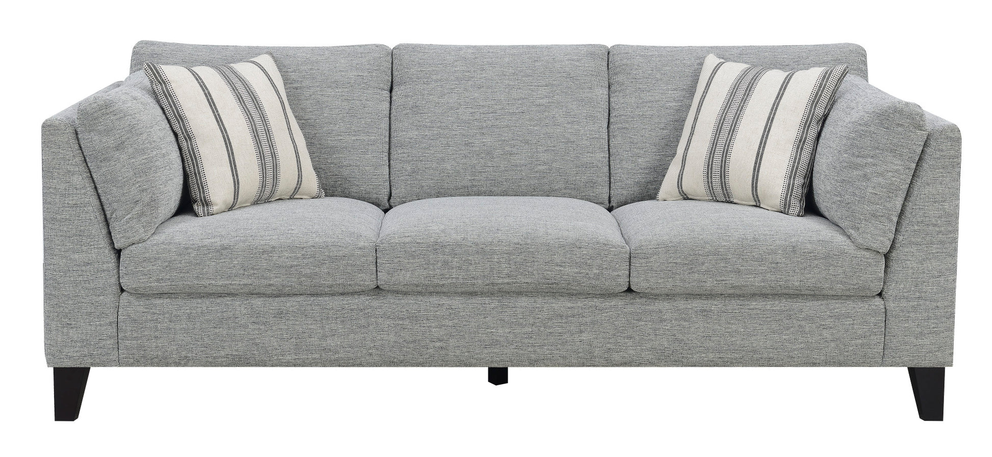 3 Seat Gray Fabric Sofa - 84" Wide for Living Room Apartments