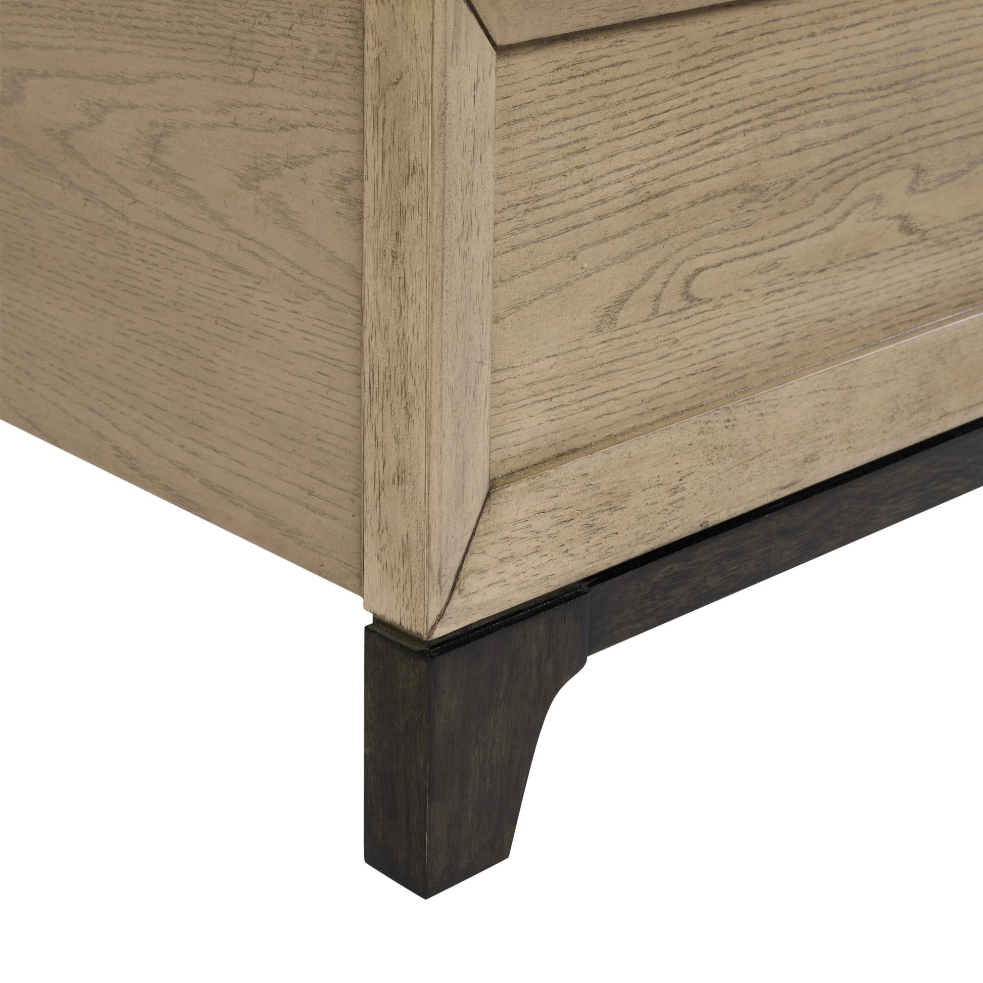 King Size Brown Wood Panel Bed Frame for Bedroom