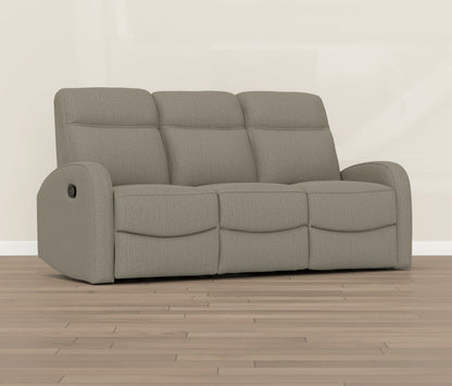 Beige Manual Reclining Sofa