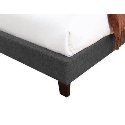 Gray King Upholstered Bed - Fabric Frame