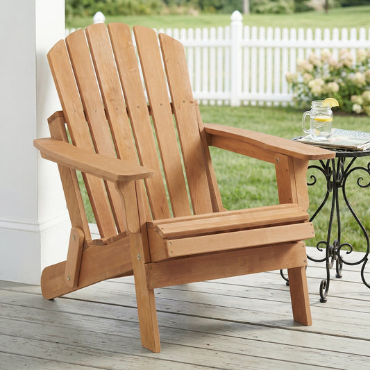 Oversize Solid Wood Adirondack Chair for Garden and Poolside Seating