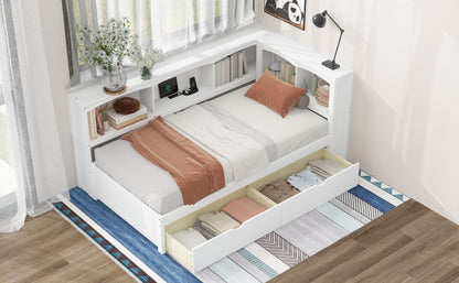 Twin Size White Daybed with Storage Drawers