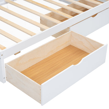 Twin Size White Daybed with Storage Drawers