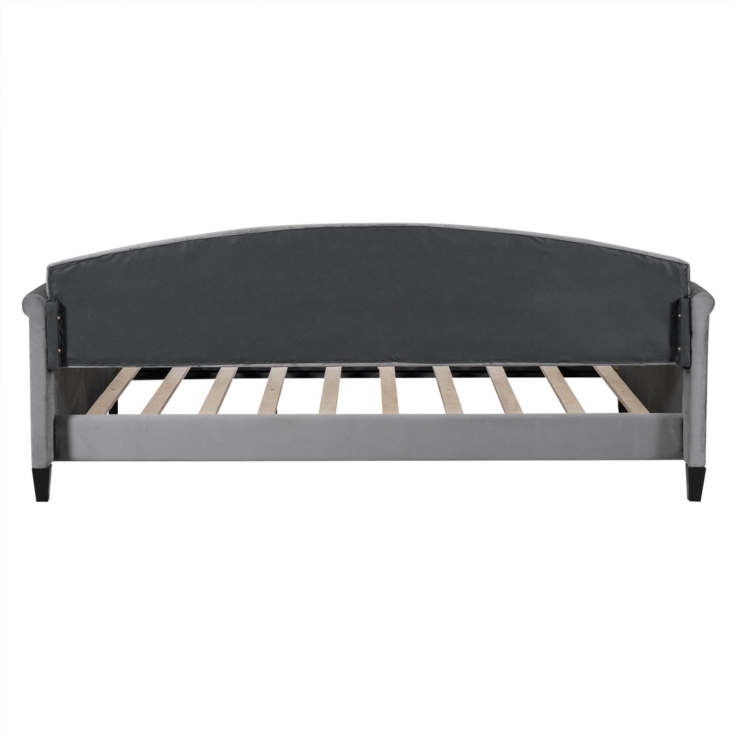 Full Gray Upholstered Daybed - Wood Frame