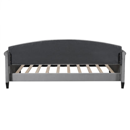 Full Gray Upholstered Daybed - Wood Frame