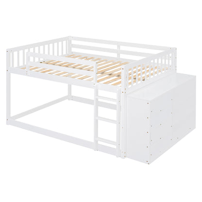 Full Over Full Bunk Bed - White Solid Wood