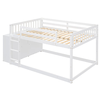 Full Over Full Bunk Bed - White Solid Wood