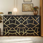 Twin-Size Modern Side-Folding Murphy Bed with Trendy Printed Pattern, LED Under-Bed Lighting & Built-In USB Outlet – Space-Saving Design-Black