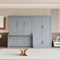Queen Size Murphy Bed Wall Bed with Closet,Gray(OLD SKU:LP000581AAE)