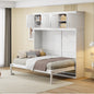 Full Size Murphy Bed Wall Bed with Top Cabinets,White(OLD SKU:LP006664AAK)