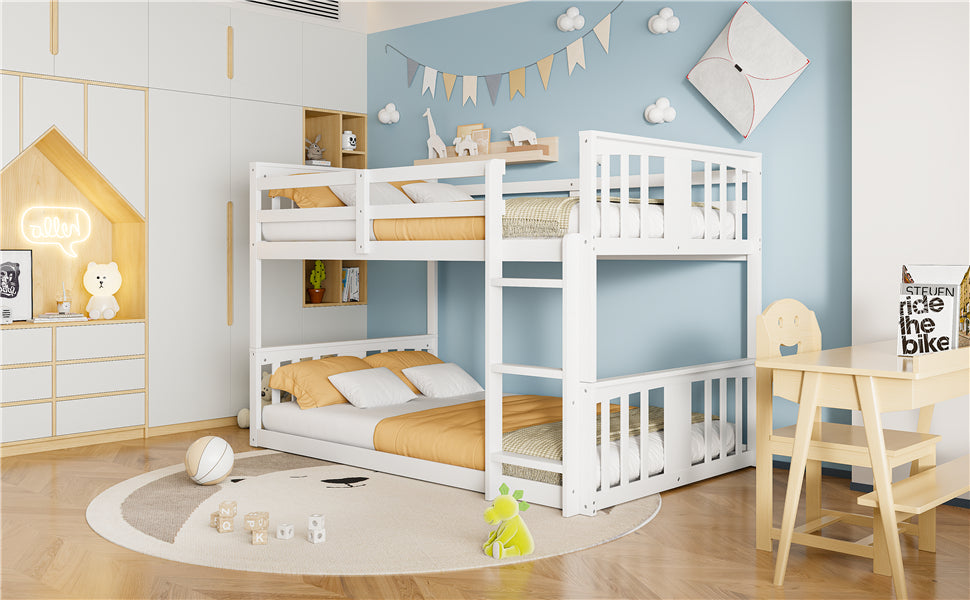 Twin Over Twin Bunk Bed - White, Design for Bedroom