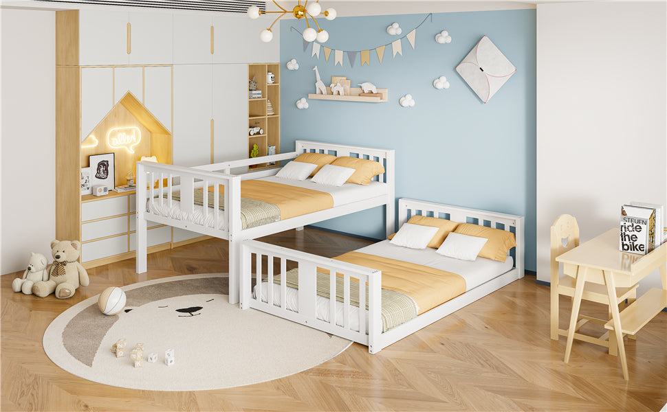 Twin Over Twin Bunk Bed - White, Design for Bedroom