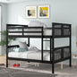 Full over Full Bunk Bed with Ladder for Bedroom, Guest Room Furniture-Espresso(OLD SKU :LT000203AAP-1)