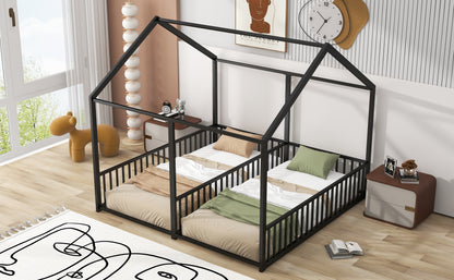 Twin Size Metal Platform Bed - Black House Design