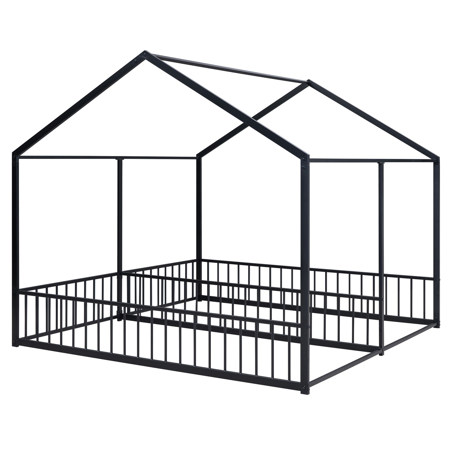 Twin Size Metal Platform Bed - Black House Design