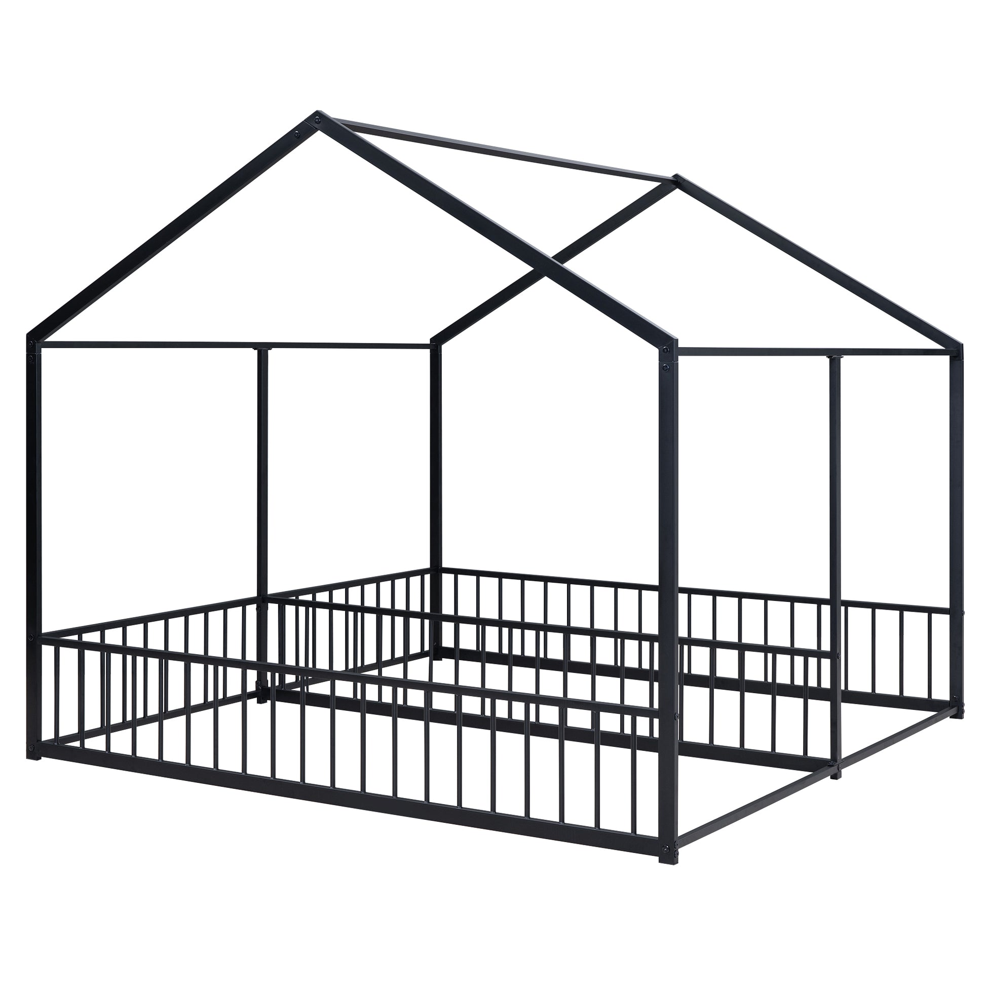 Twin Size Metal Platform Bed - Black House Design