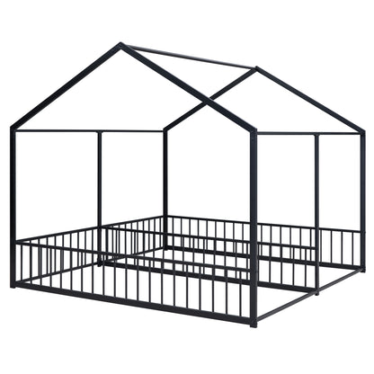 Twin Size Metal Platform Bed - Black House Design