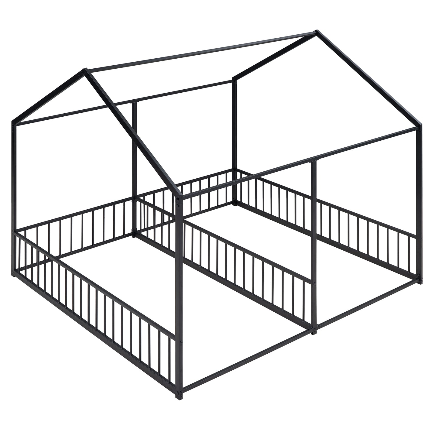 Twin Size Metal Platform Bed - Black House Design