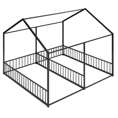 Twin Size Metal Platform Bed - Black House Design