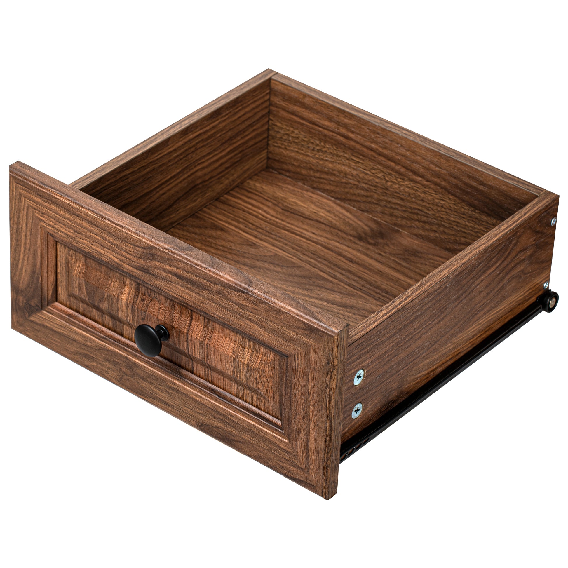 Brown Walnut Tall Pantry Cabinet with 6 Door Storage and Pull-Out Organizers