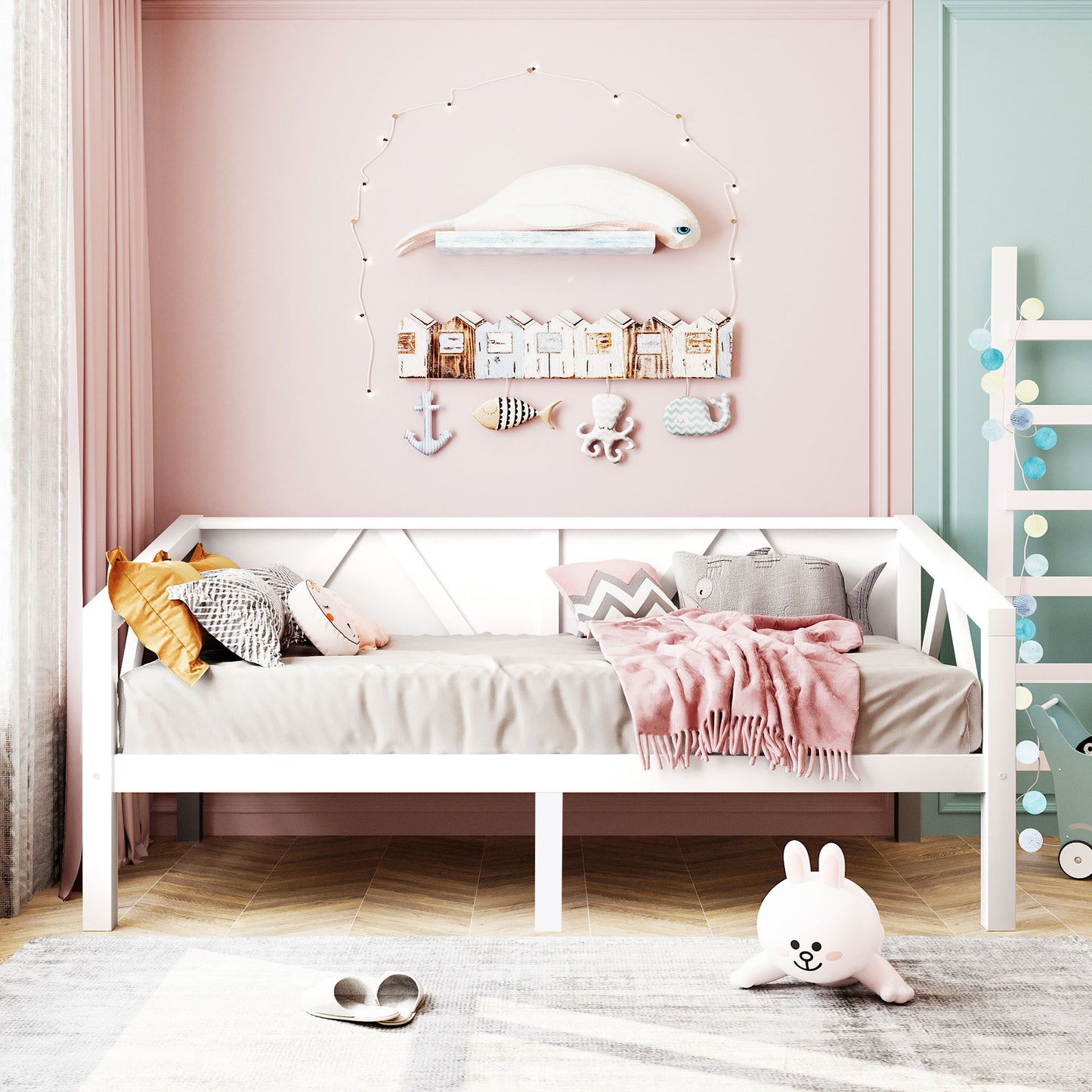 Twin Size White Daybed - Stylish & Functional Storage