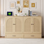 Queen Size Murphy Bed with Large Drawers, Gold(OLD SKU:N708S00010)