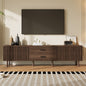 70inch Modern TV Stand for TVs up to 80 inches for Living Room, Media Entertainment Center with Ample Storage & Solid-Wood Legs