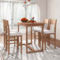 TOPMAX Farmhouse Counter Height 5-Piece Dining Table Set with 1 Rectangular Dining Table and 4 Dining Chairs for Small Places,Brown (old sku: SP000230AAD)