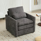 31.9" Cozy Upholstered Armchair Oversized Comfy Cloud Sofa Double Cushion Single Sofa Plush Cushion Armchair for Living Room, Grey