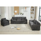 Cozy Upholstered Sofa Set Oversized Comfy Cloud Sofa Double Cushion Sofa Group Plush Cushion Sofa Couch for Living Room(Old SKU:N719S001920E), Grey