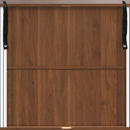 39" Fluted Liquor & Coffee Bar Cabinet - White MDF Metal