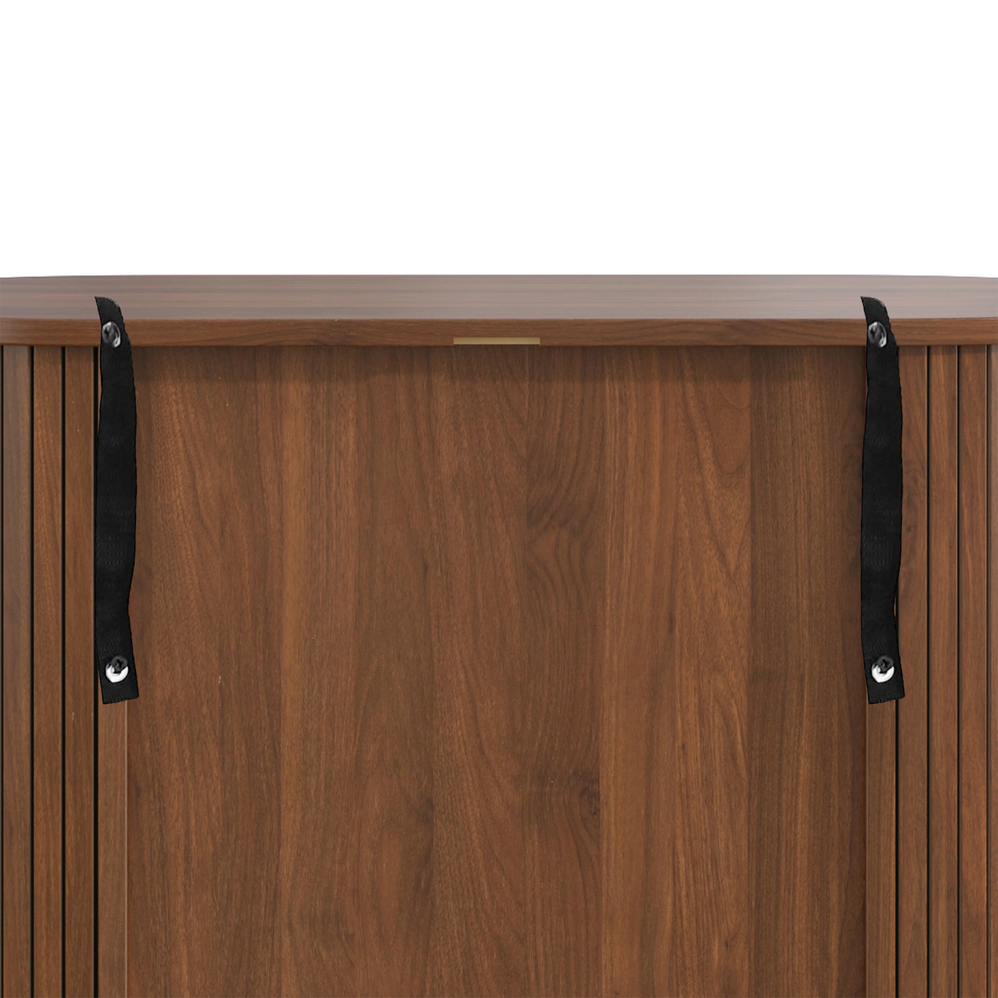 Walnut Wine Bar Cabinet - 28" Sideboard with Wine Rack