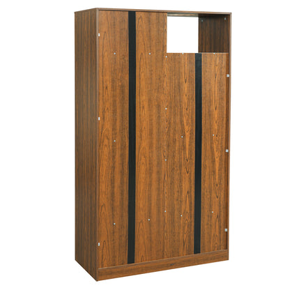 63.5" Brown Mid-Century Cat Bed Bookshelf - Vertical Storage