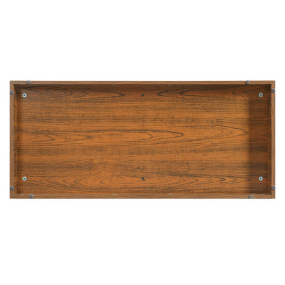 63.5" Brown Mid-Century Cat Bed Bookshelf - Vertical Storage