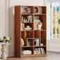 Modern 2 IN 1 Wood Bookshelf  Cat House, Cat Tree Display Case with Storage, Cat Litter Box Enclosure Climbing Shelf - BROWN