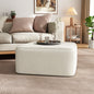 Upholstered Square Ottoman,Cream,Corduroy (old sku N757P180768C)