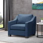 Upholstered Club Chair-Blue
