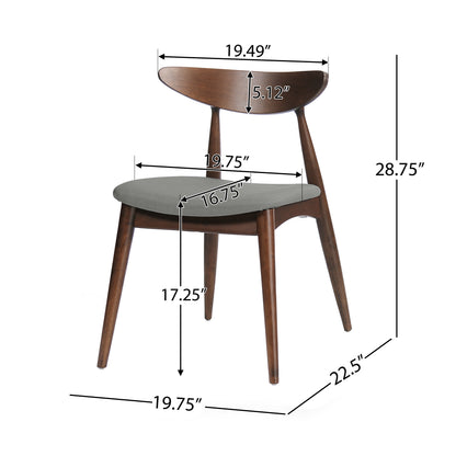 5 Piece Dining Table Set with Chairs - Rubberwood Frame