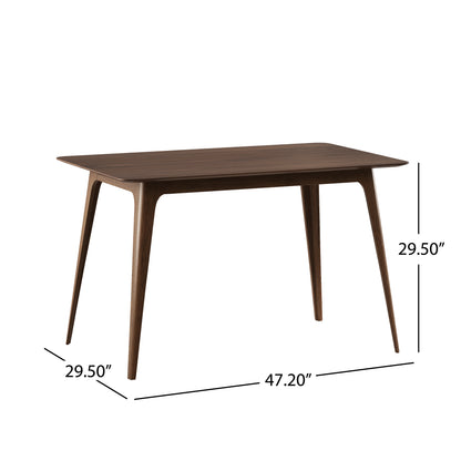 5 Piece Dining Table Set with Chairs - Rubberwood Frame