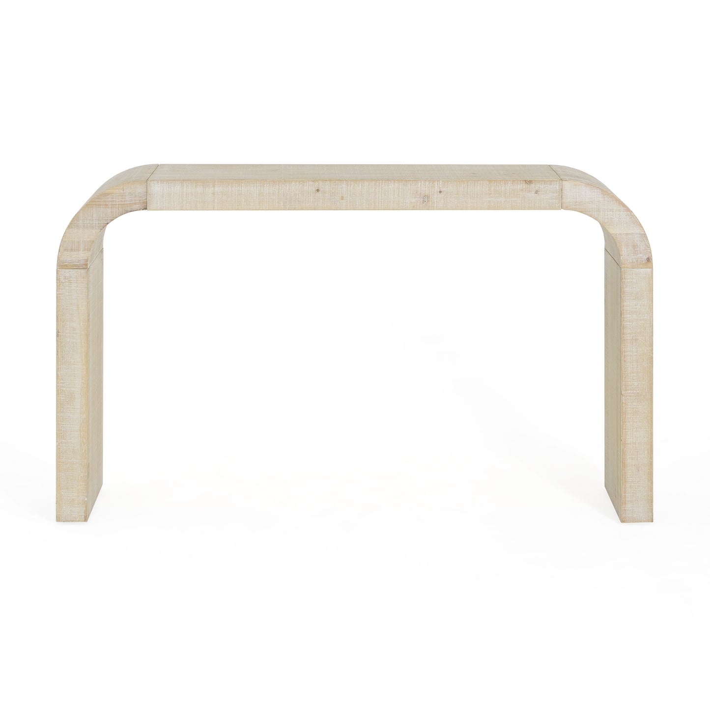 52" Wood Console Table - Natural Texture, Farmhouse Style