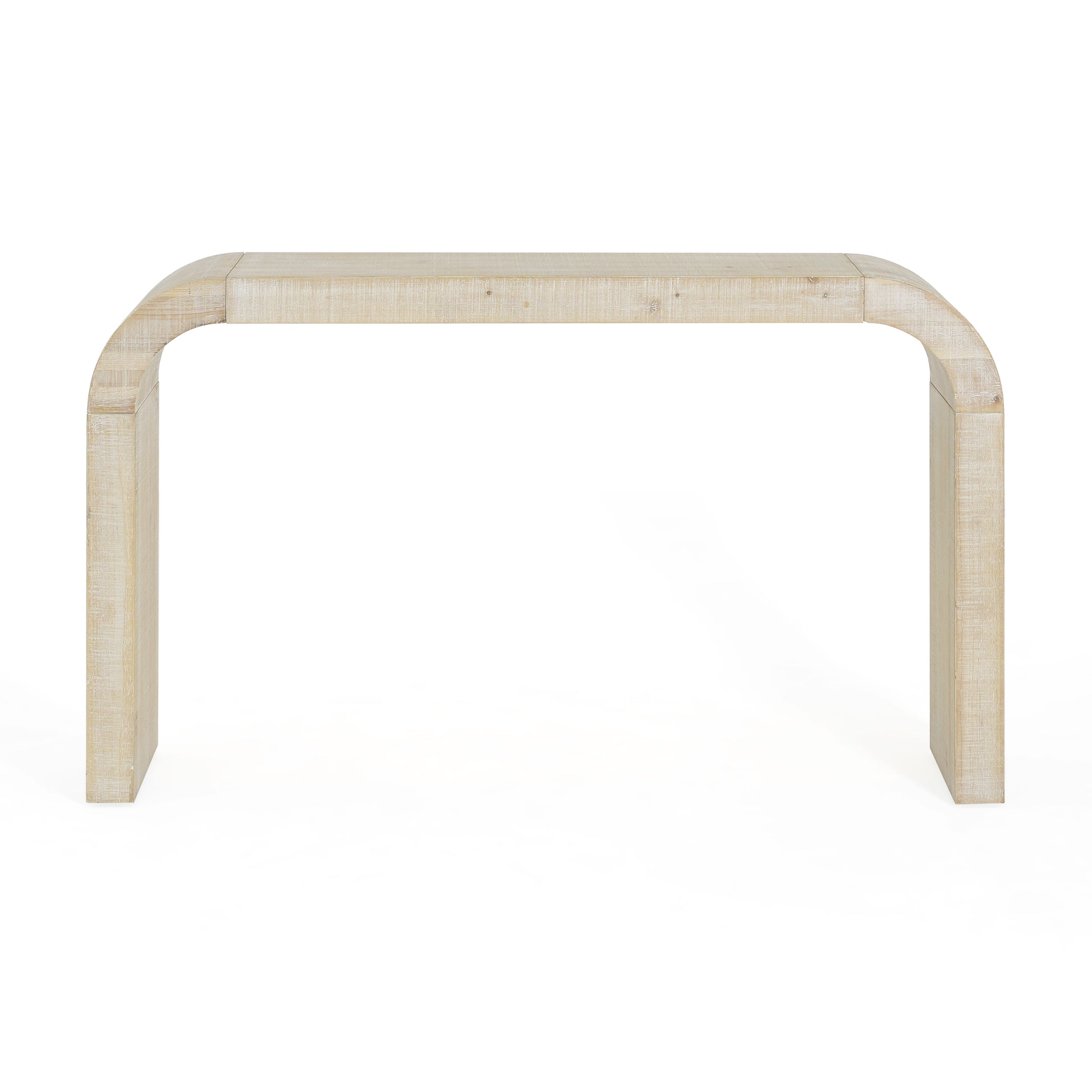 52" Wood Console Table - Natural Texture, Farmhouse Style