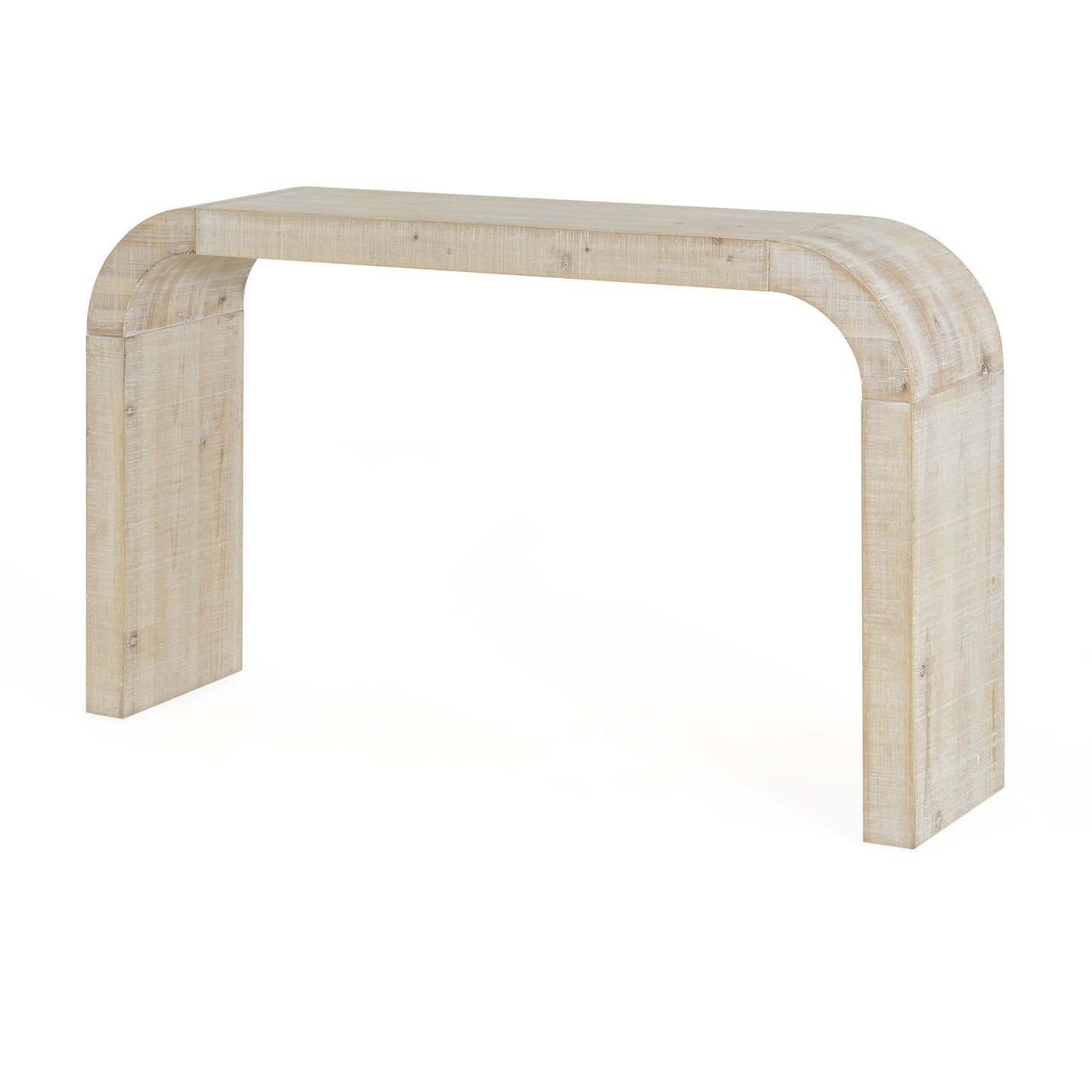 52" Wood Console Table - Natural Texture, Farmhouse Style